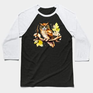 Cool Great Horned Owl Baseball T-Shirt